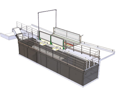 Jet Cleaner, installation avec bassin de décantation